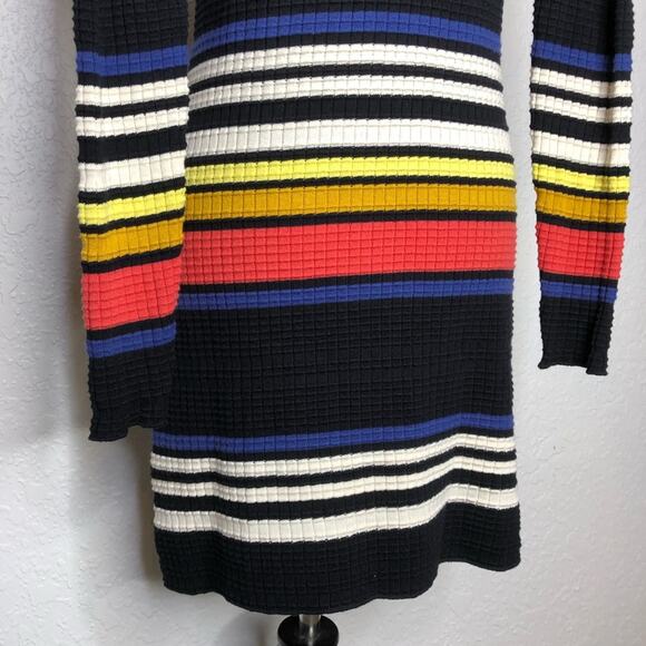 Free People Gidget black white colored striped ribbed knit dress Extra Small XS - Picture 12 of 14